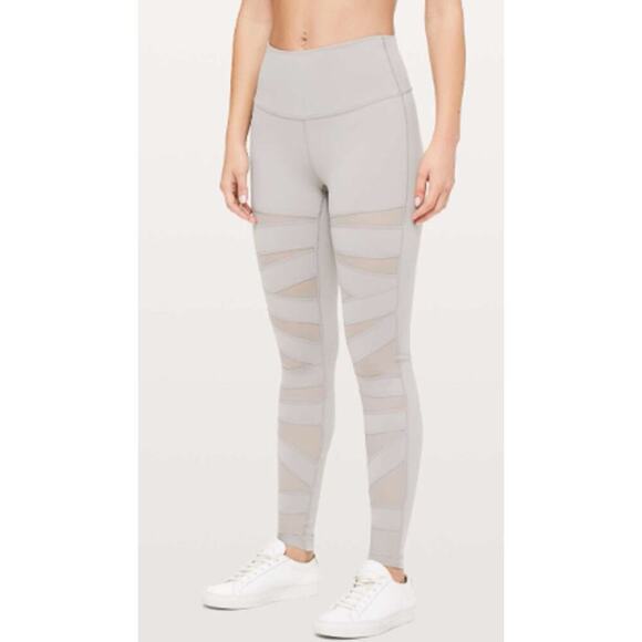 Lululemon‎ Wunder Under Pant (High-Rise) *Tech Mesh 28" sz 4 Dark Chrome - Picture 1 of 12